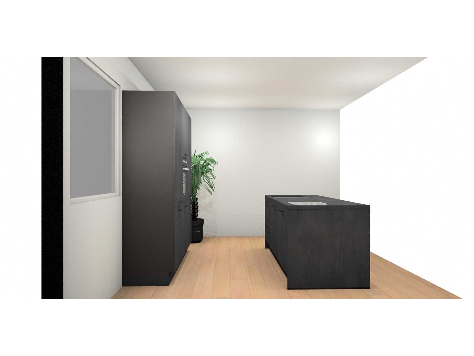 Häcker Concept Comet geplamuurde beton zwart Eiland - Häcker Concept Keukens keukens | afbeelding 5 van 31