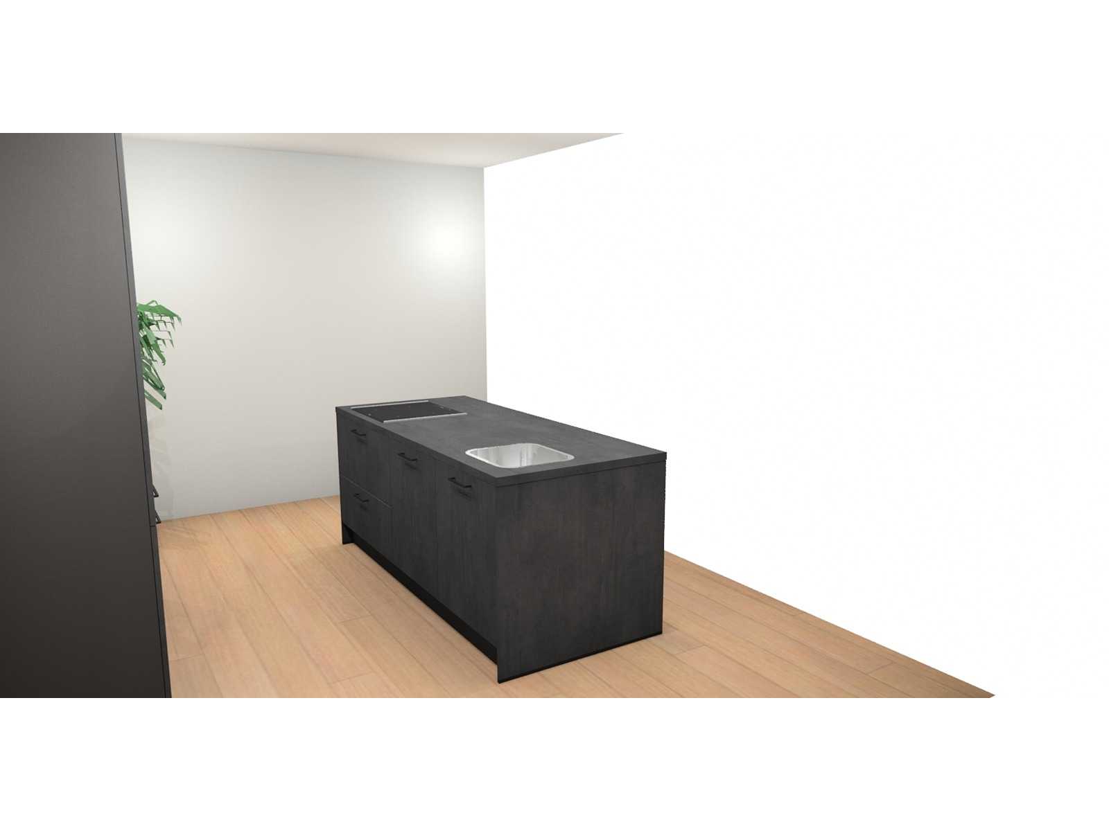 Häcker Concept Comet geplamuurde beton zwart Eiland - Häcker Concept Keukens keukens | afbeelding 6 van 31