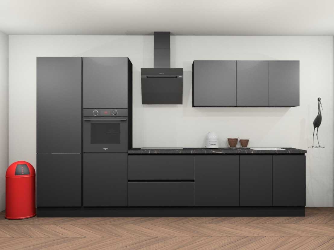 Häcker Concept Topsoft Zwart mat Recht - Häcker Concept Keukens keukens uit voorraad leverbaar