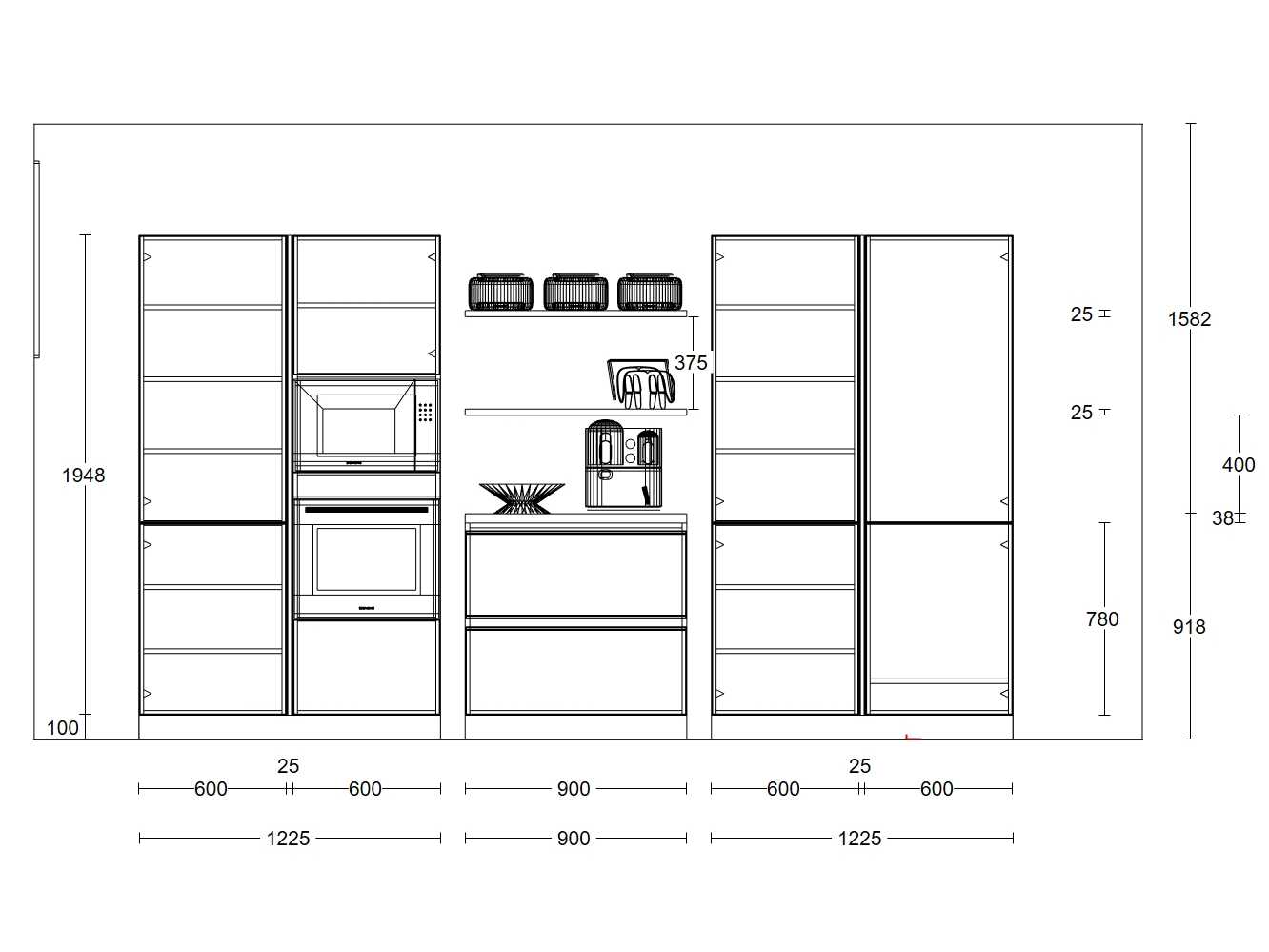 Häcker Concept130  Bali Notenhout  Topsoft mat lak zwart eiland keuken - Häcker Concept130 Keukens keukens | afbeelding 24 van 40