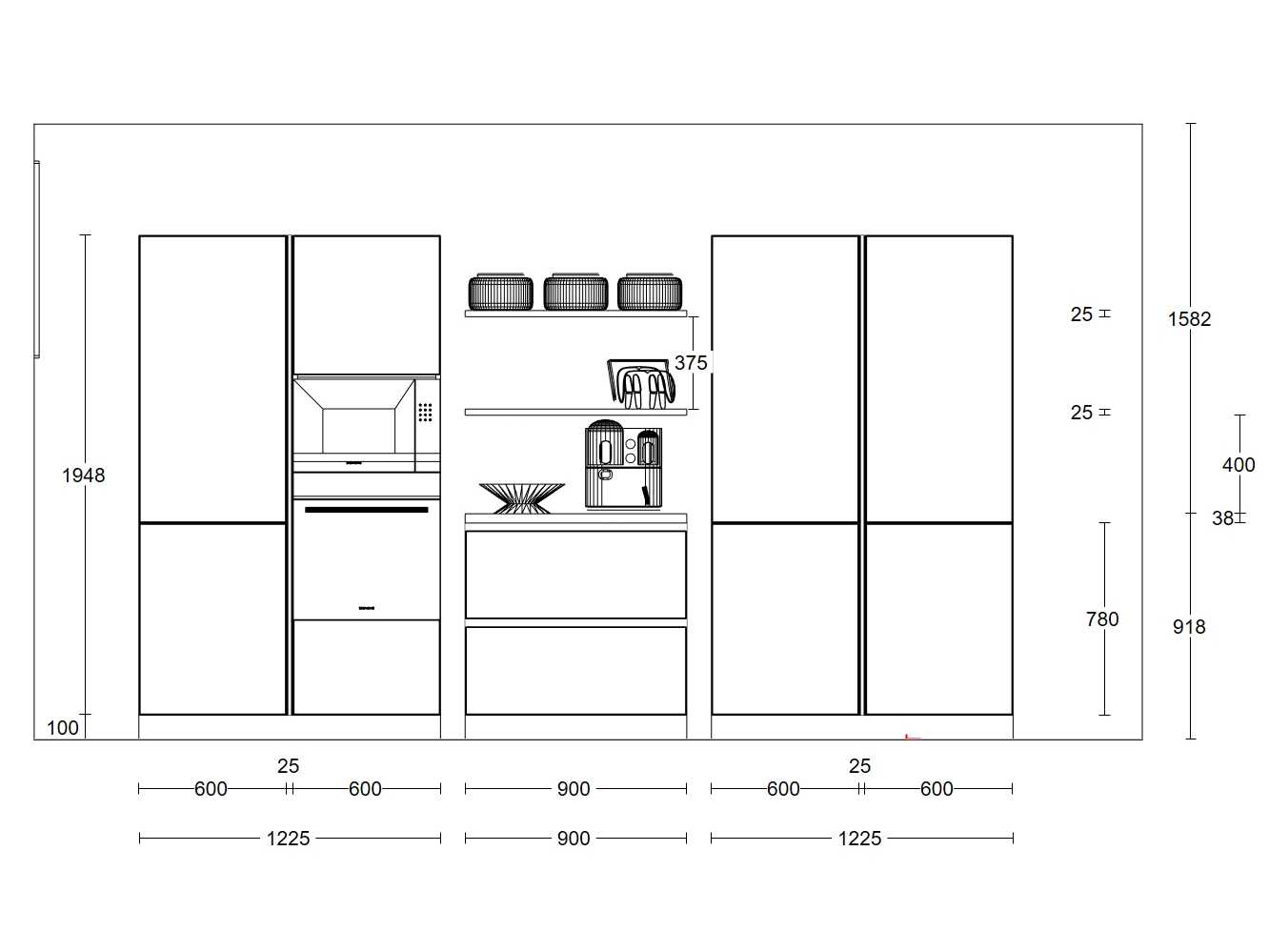 Häcker Concept130  Bali Notenhout  Topsoft mat lak zwart eiland keuken - Häcker Concept130 Keukens keukens | afbeelding 25 van 40