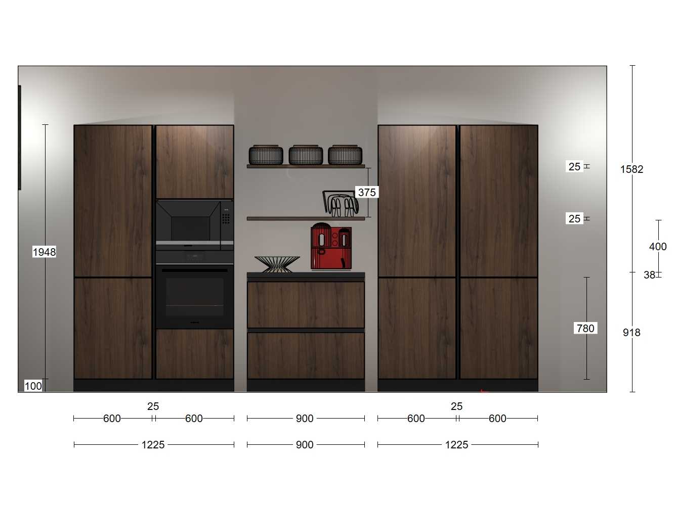 Häcker Concept130  Bali Notenhout  Topsoft mat lak zwart eiland keuken - Häcker Concept130 Keukens keukens | afbeelding 26 van 40