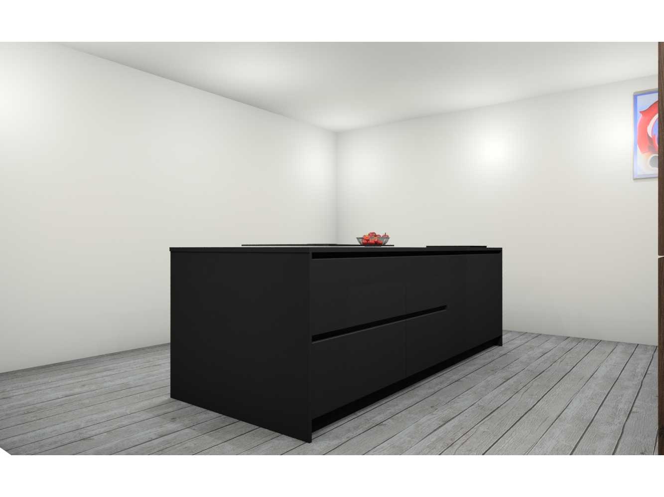 Häcker Concept130  Bali Notenhout  Topsoft mat lak zwart eiland keuken - Häcker Concept130 Keukens keukens | afbeelding 9 van 40