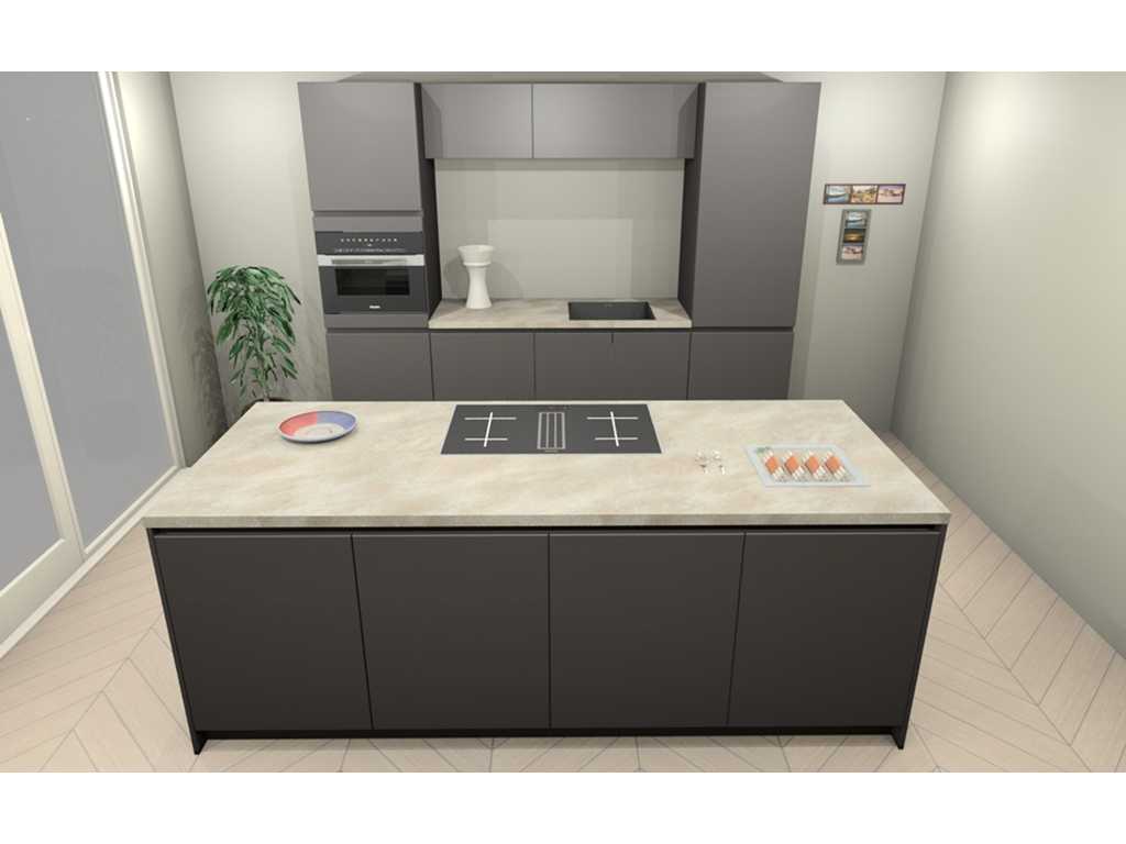 Häcker Concept130 TOP SOFT-GL grafiet mat lak Eiland keuken - Häcker Keukens keukens | afbeelding 2 van 20