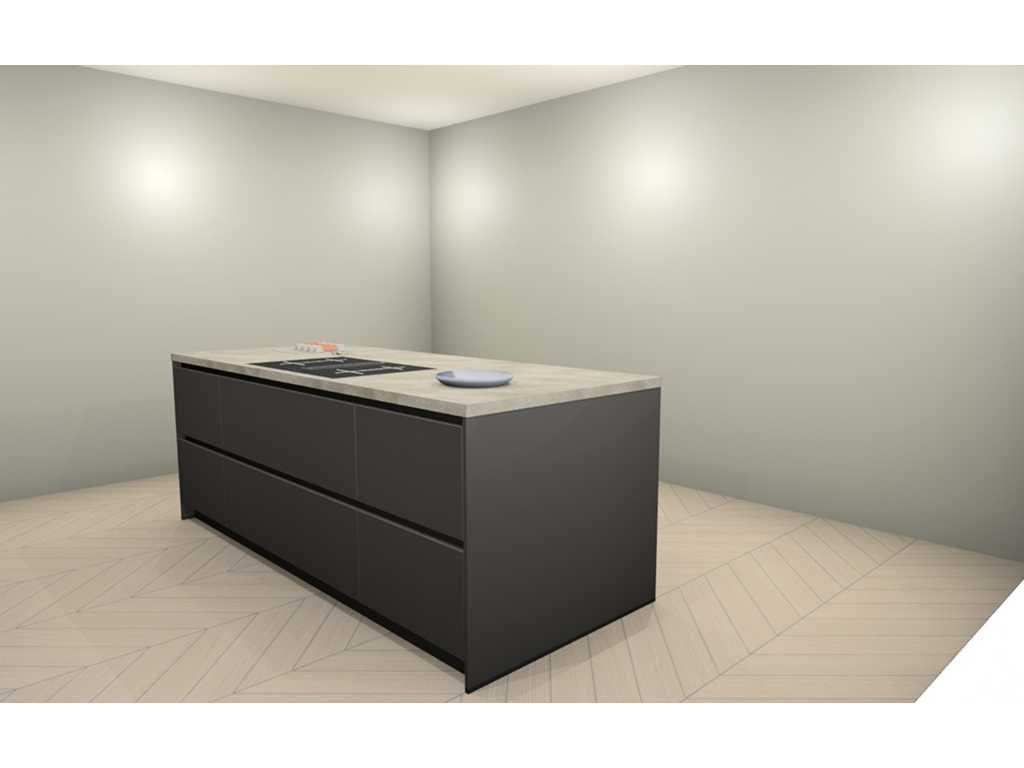 Häcker Concept130 TOP SOFT-GL grafiet mat lak Eiland keuken - Häcker Keukens keukens | afbeelding 5 van 20