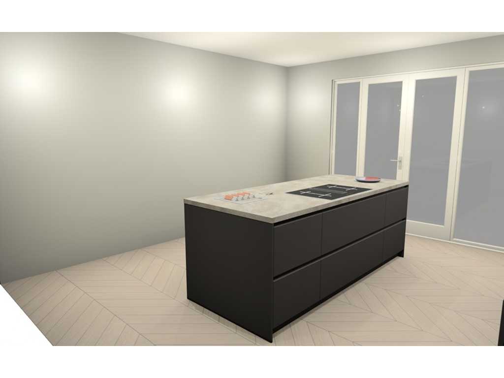 Häcker Concept130 TOP SOFT-GL grafiet mat lak Eiland keuken - Häcker Keukens keukens | afbeelding 8 van 20