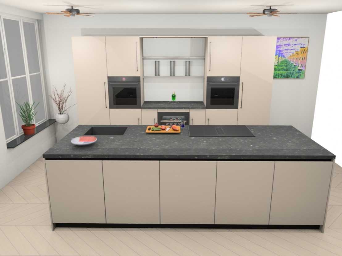 Häcker Concept130 - TOP SOFT-GL kashmir direktlak mat - Häcker Concept130 Keukens keukens uit voorraad leverbaar
