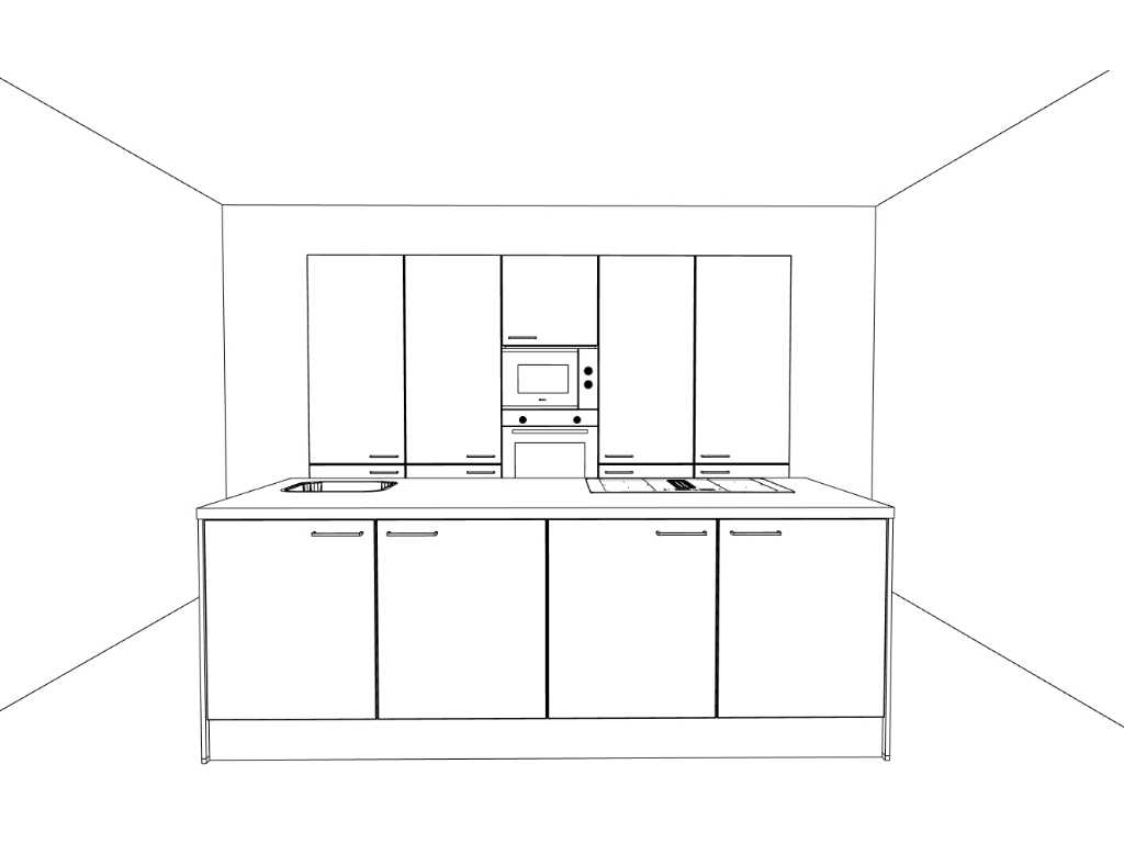 Häcker Concept130 Topsoft kristalwit mat  Eiland Keuken opstelling - Häcker Keukens keukens | afbeelding 15 van 20