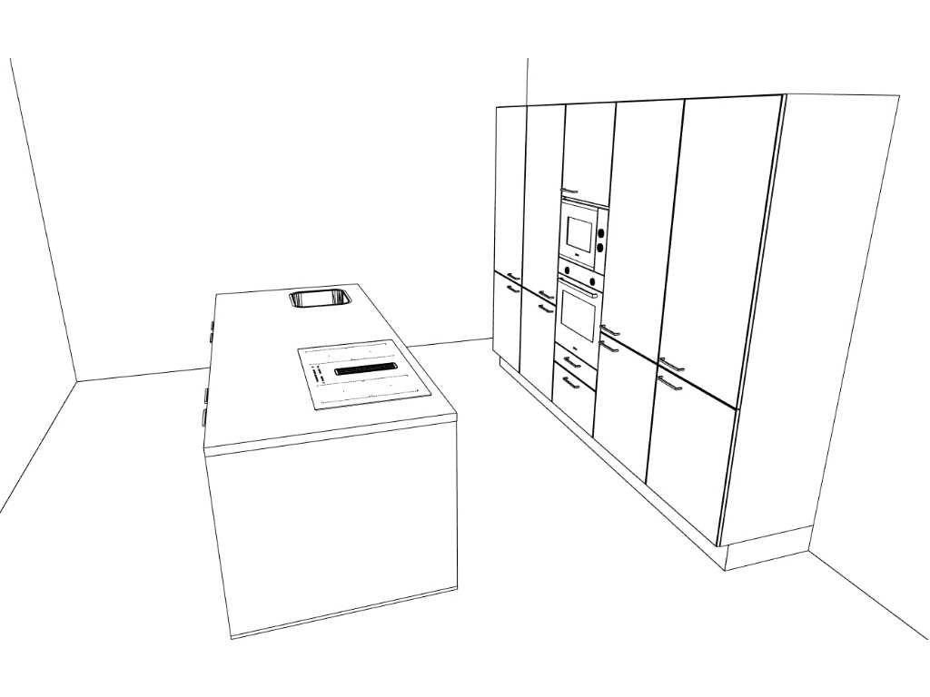 Häcker Concept130 Topsoft kristalwit mat  Eiland Keuken opstelling - Häcker Keukens keukens | afbeelding 16 van 20