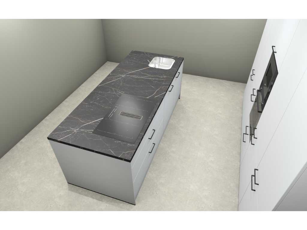 Häcker Concept130 Topsoft kristalwit mat  Eiland Keuken opstelling - Häcker Keukens keukens | afbeelding 6 van 20