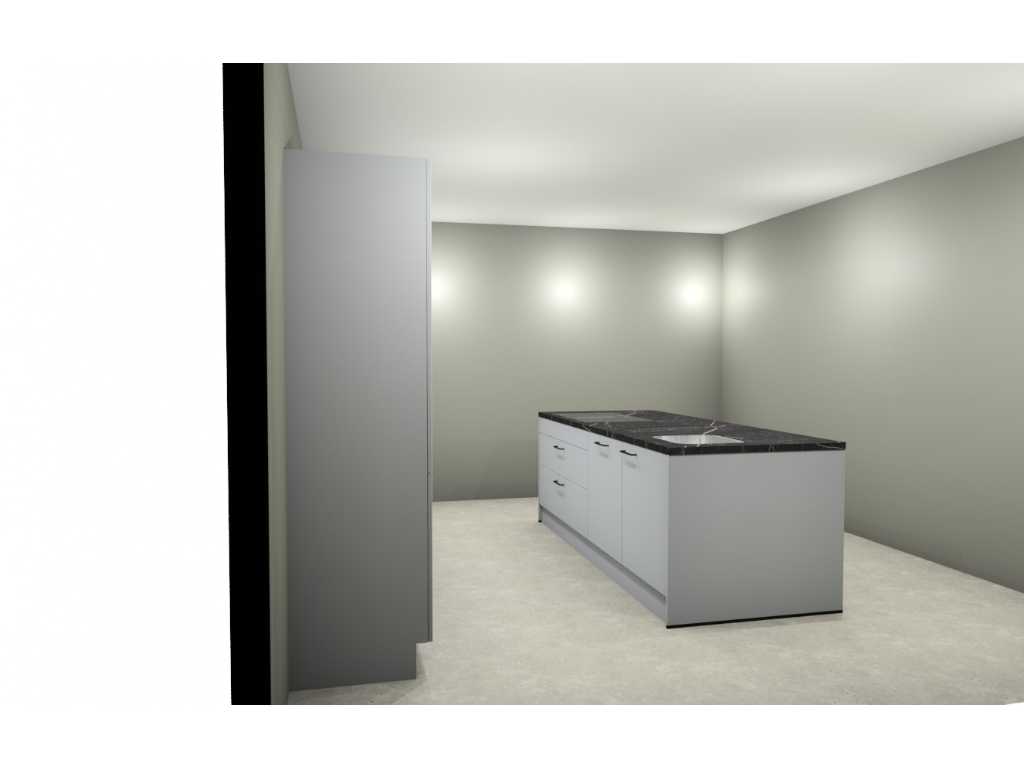Häcker Concept130 Topsoft kristalwit mat  Eiland Keuken opstelling - Häcker Keukens keukens | afbeelding 7 van 20