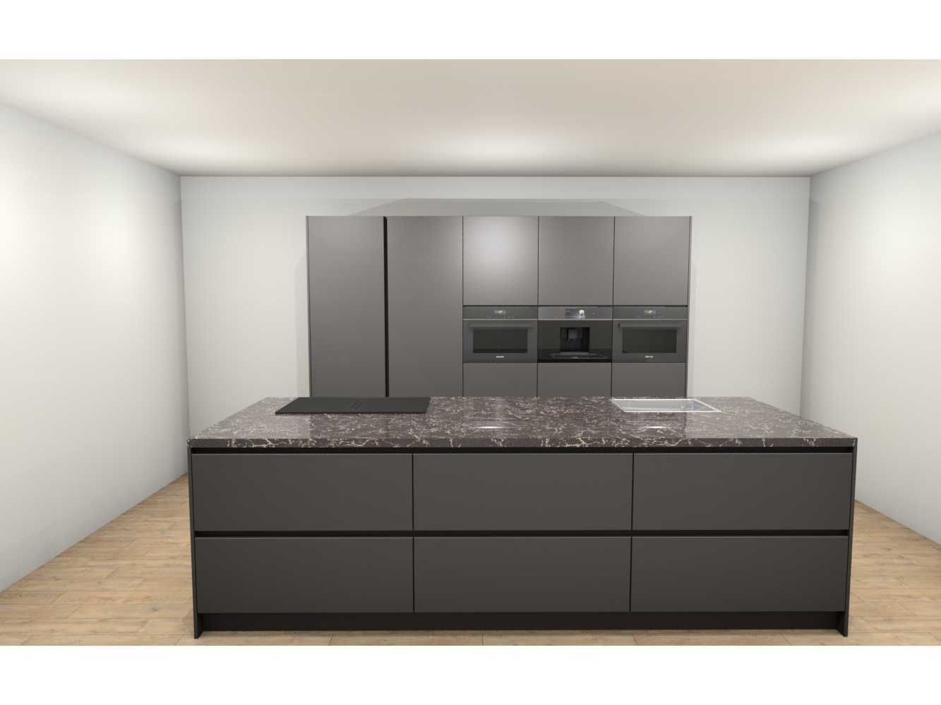 Häcker Concept130 Topsoft mat lak grafiet Eiland keuken - Häcker Keukens keukens | afbeelding 2 van 26