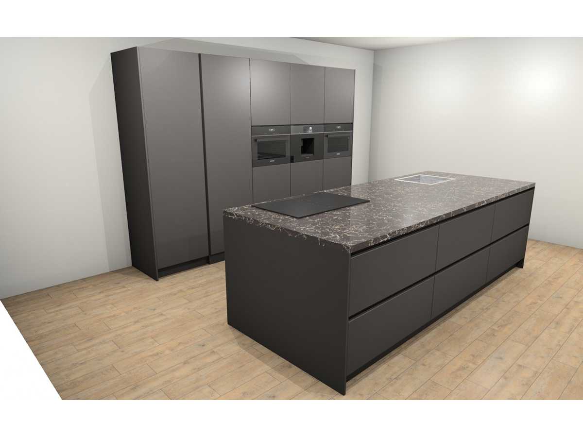 Häcker Concept130 Topsoft mat lak grafiet Eiland keuken - Häcker Keukens keukens | afbeelding 4 van 26