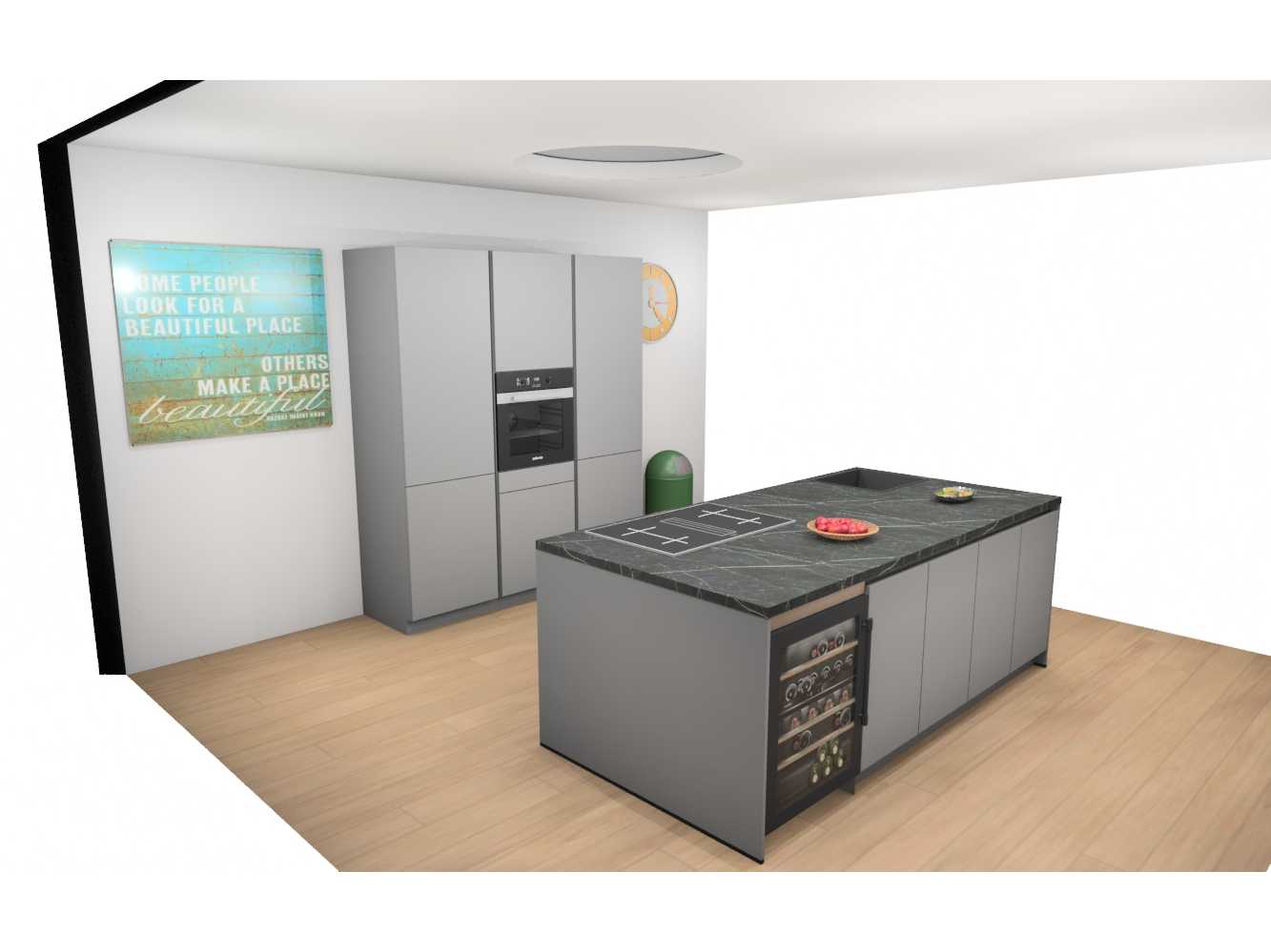 Häcker Concept130 Topsoft mat parelgrijs lak eiland keuken - Häcker Keukens keukens | afbeelding 7 van 33