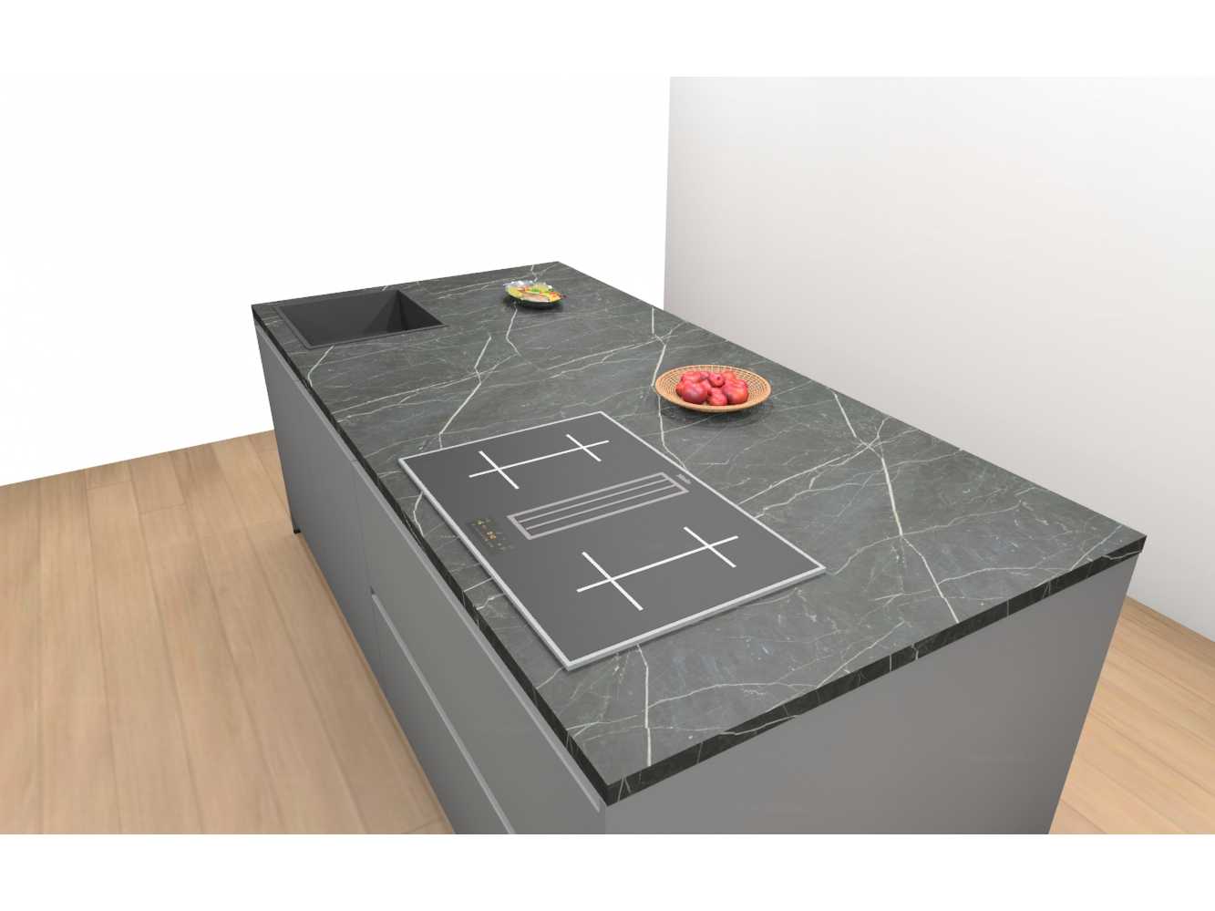 Häcker Concept130 Topsoft mat parelgrijs lak eiland keuken - Häcker Keukens keukens | afbeelding 9 van 33
