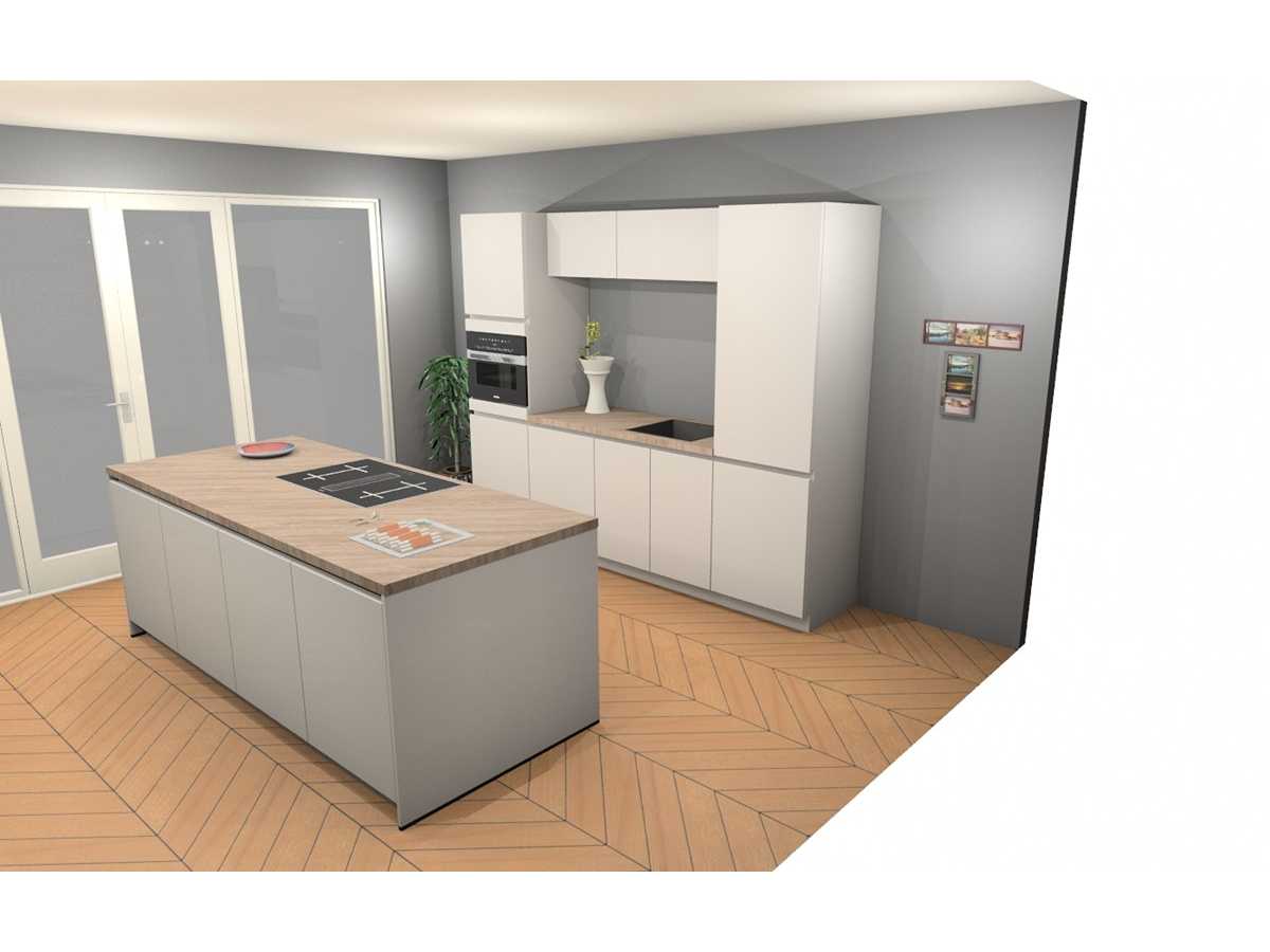 Häcker Concept130 Topsoft mat satijn lak eiland keuken - Häcker Concept130 Keukens keukens | afbeelding 5 van 31