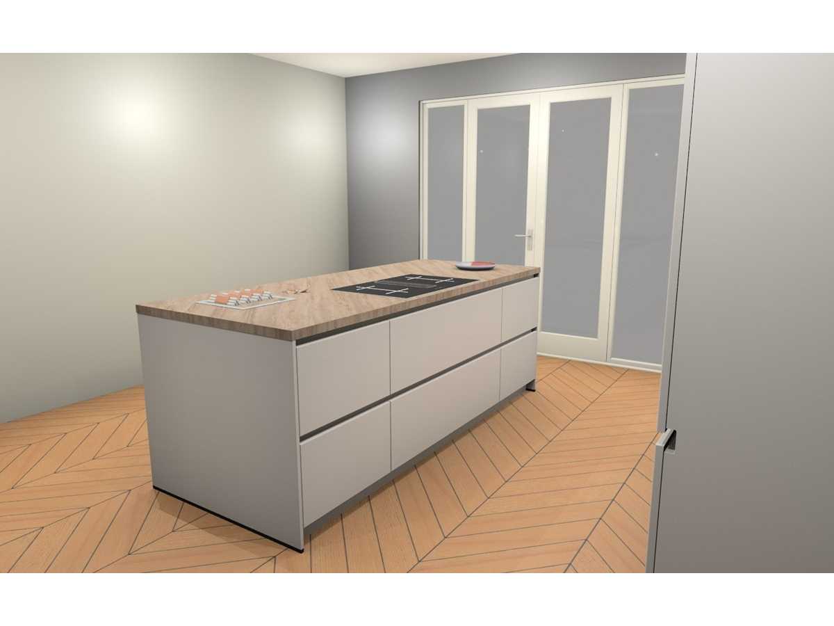 Häcker Concept130 Topsoft mat satijn lak eiland keuken - Häcker Concept130 Keukens keukens | afbeelding 7 van 31