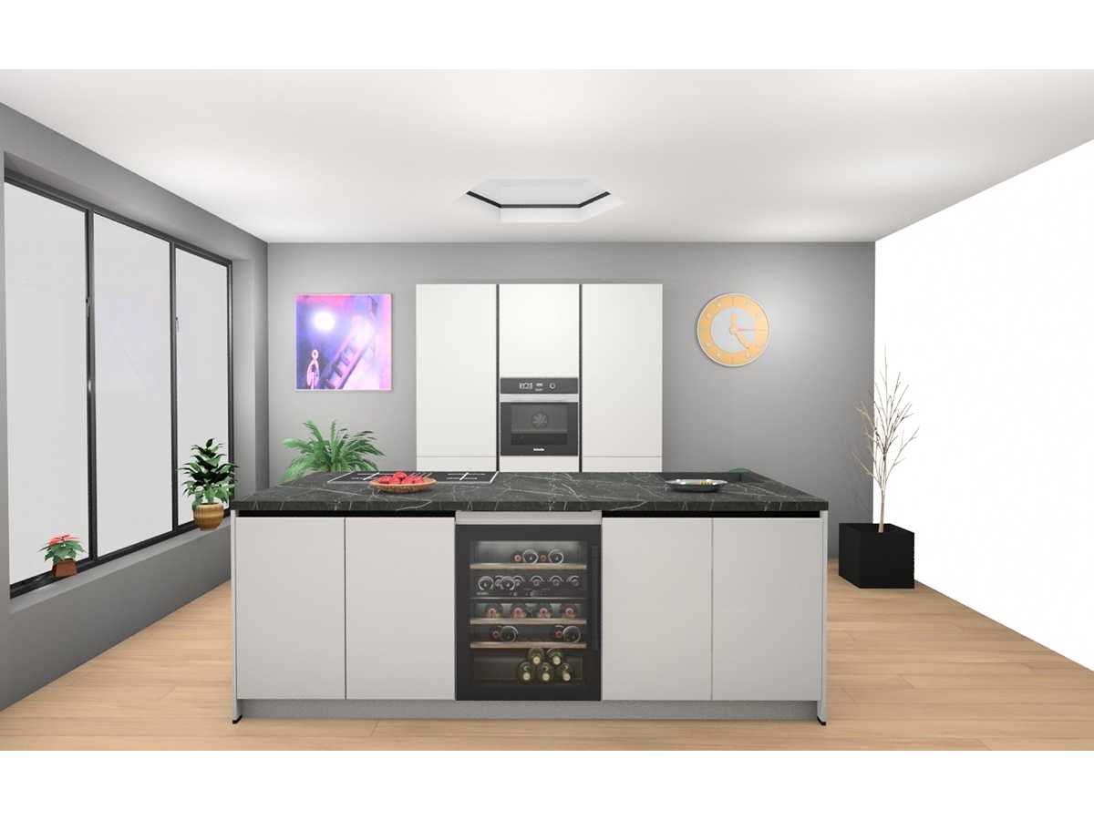 Häcker Concept130 Topsoft mat wit lak eiland keuken - Häcker Keukens keukens | afbeelding 3 van 31