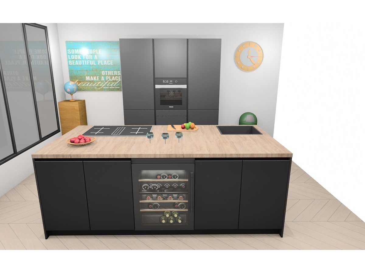 Häcker Concept130 Topsoft mat zwart lak Eiland - Häcker Concept130 Keukens keukens | afbeelding 2 van 29