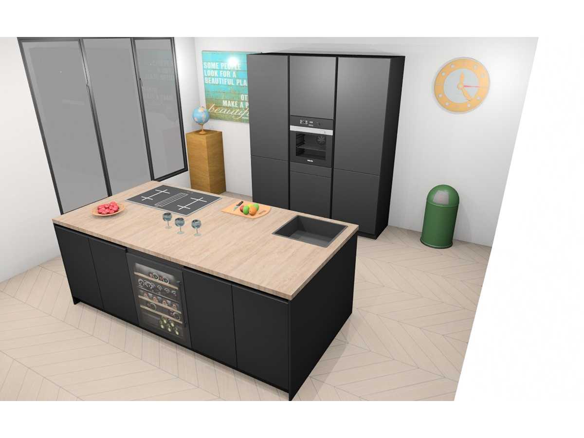 Häcker Concept130 Topsoft mat zwart lak Eiland - Häcker Concept130 Keukens keukens | afbeelding 3 van 29