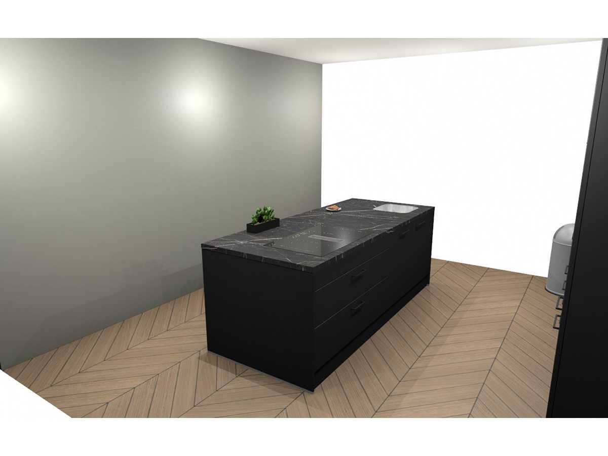 Häcker Concept130  Topsoft zwart mat  eiland - Häcker Concept130 Keukens keukens | afbeelding 3 van 23