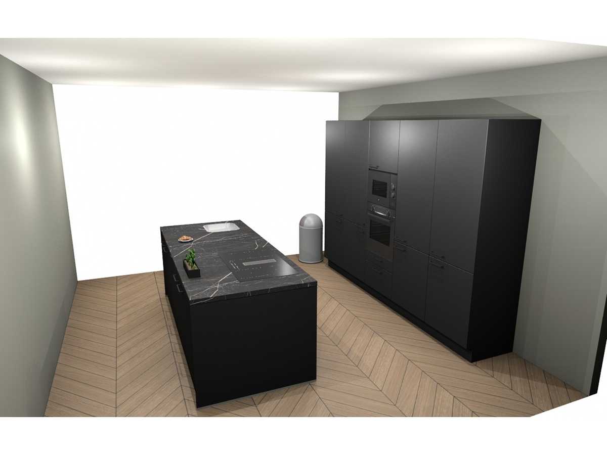 Häcker Concept130  Topsoft zwart mat  eiland - Häcker Concept130 Keukens keukens | afbeelding 4 van 23