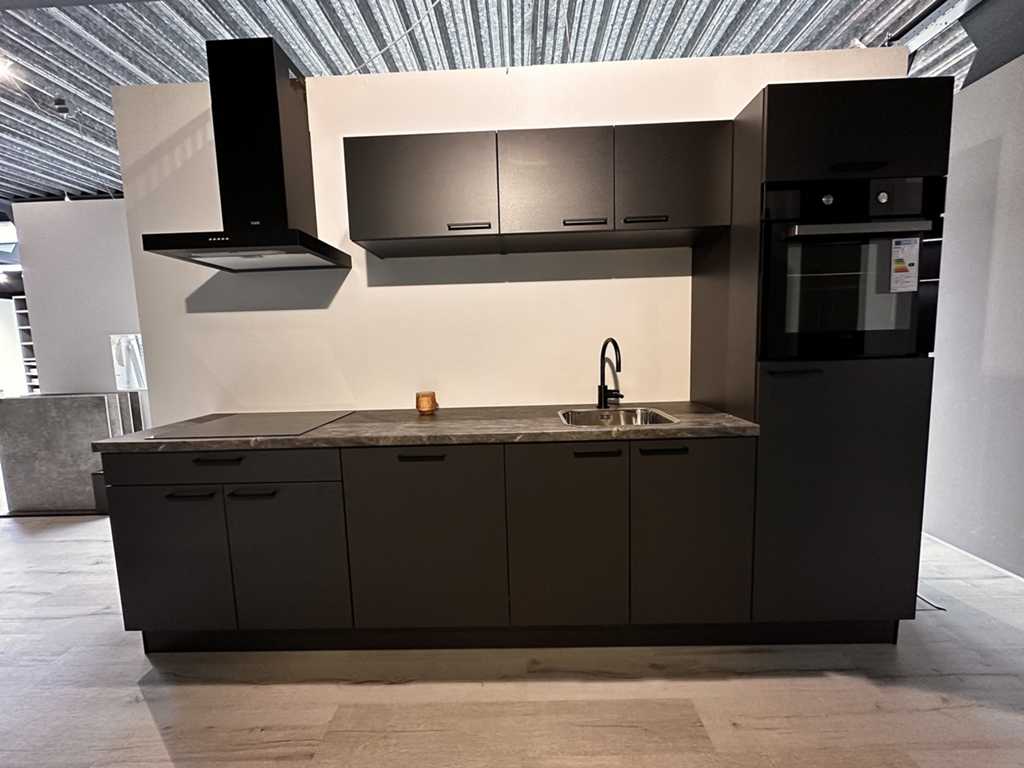 Häcker Concept130 UNO grafiet mat recht keuken - Häcker Keukens keukens uit voorraad leverbaar