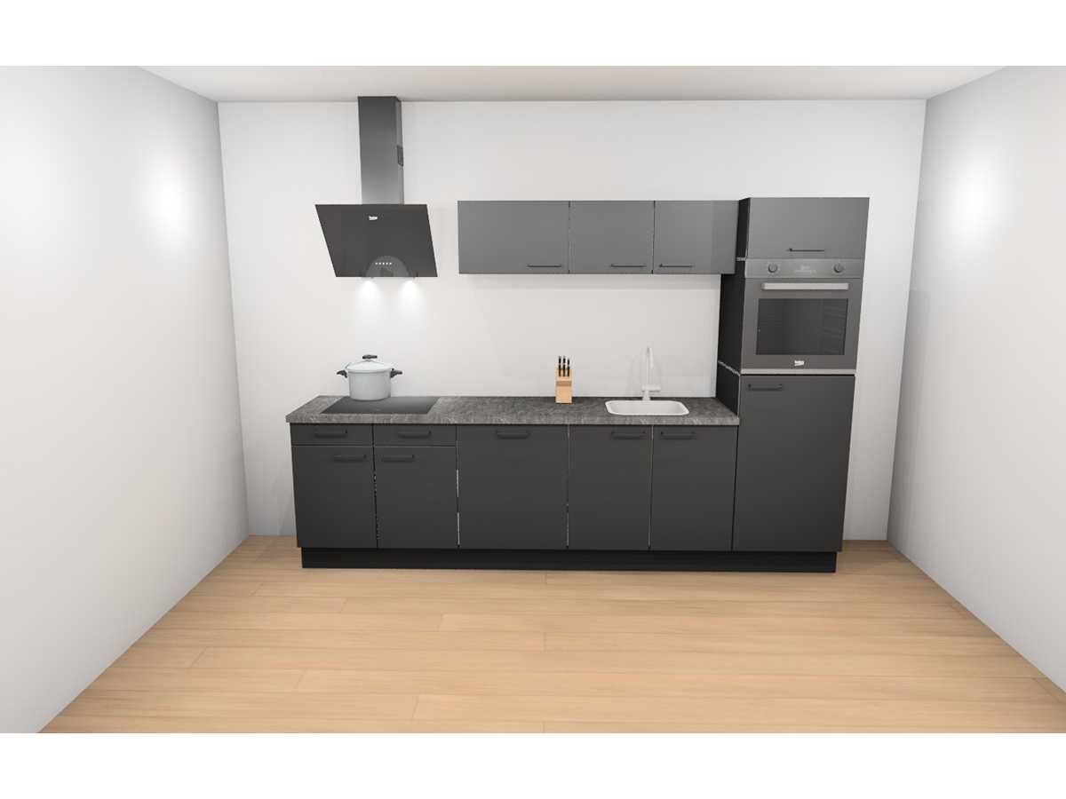 Häcker Concept130 UNO Zwart mat recht keuken - Häcker Keukens keukens | afbeelding 3 van 22