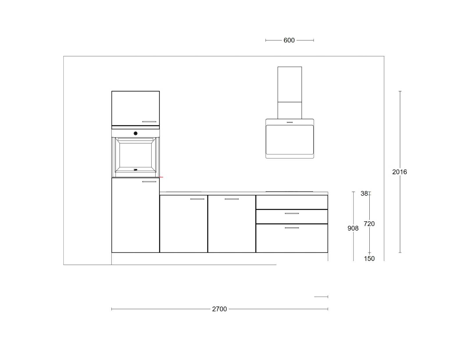 Nobilia Laser Decor zwart beton  recht keuken - Nobilia Keukens keukens | afbeelding 15 van 19