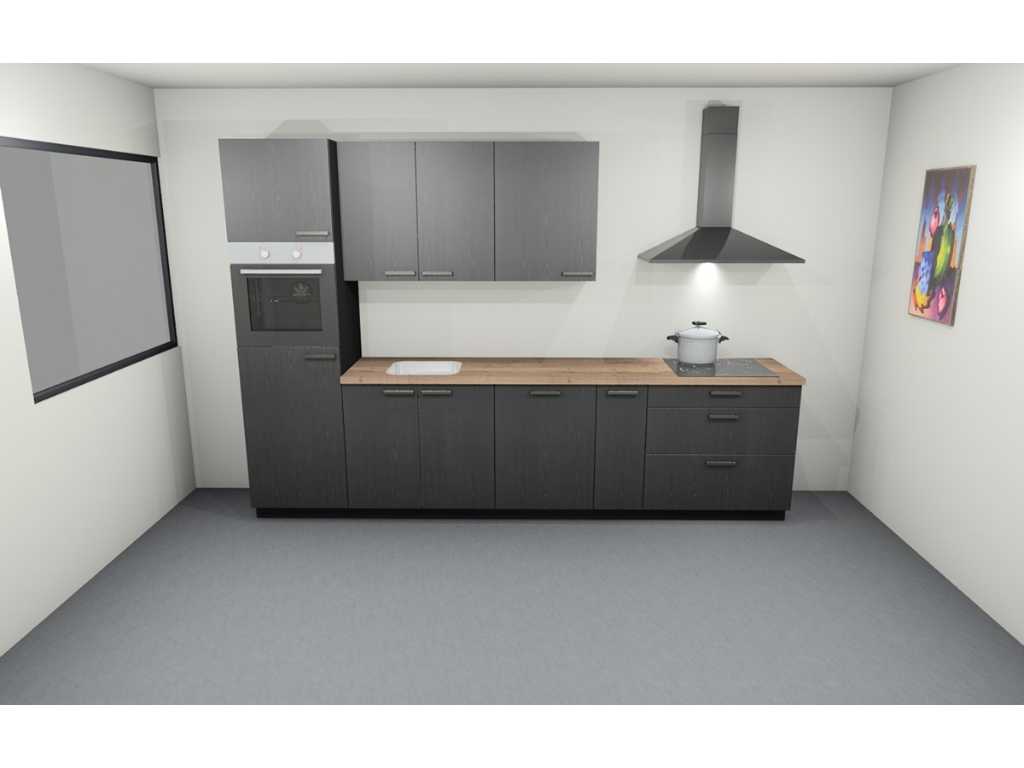 Nobilia Structura Decor eiken Nero rechte keuken - Nobilia Keukens keukens | afbeelding 3 van 20
