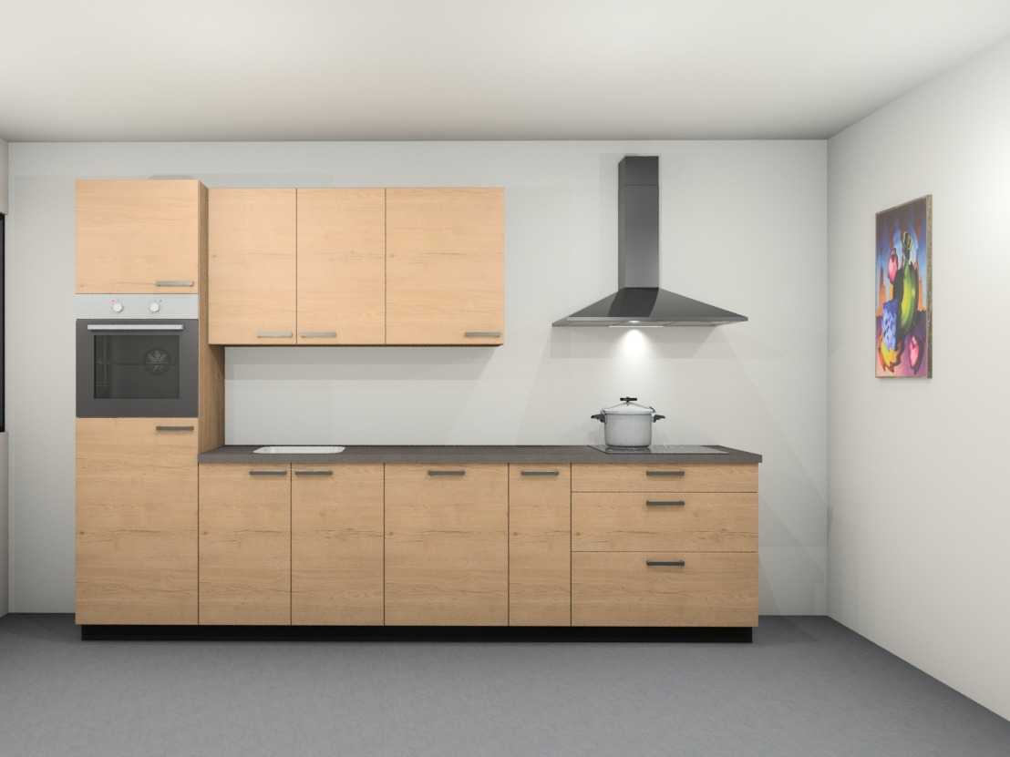 Nobilia Structura Decor eiken Sierra recht keuken - Nobilia Keukens keukens uit voorraad leverbaar