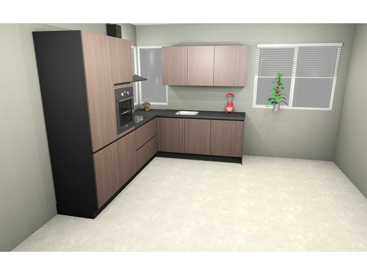 Nobilia Structura Decor noten Milano hoek keuken - Nobilia Keukens keukens | afbeelding 5 van 22