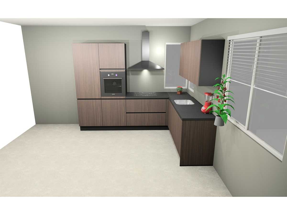 Nobilia Structura Decor noten Milano hoek keuken - Nobilia Keukens keukens | afbeelding 6 van 22