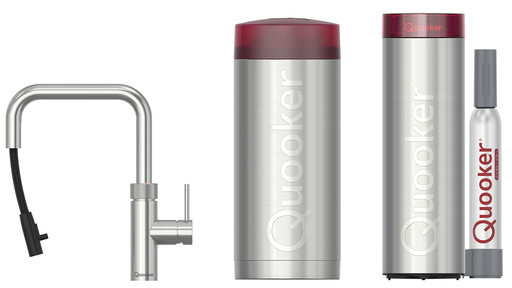 Quooker COMBI + Flex Square RVS + CUBE Kokendwaterkraan - Quooker kranen | afbeelding 7 van 7