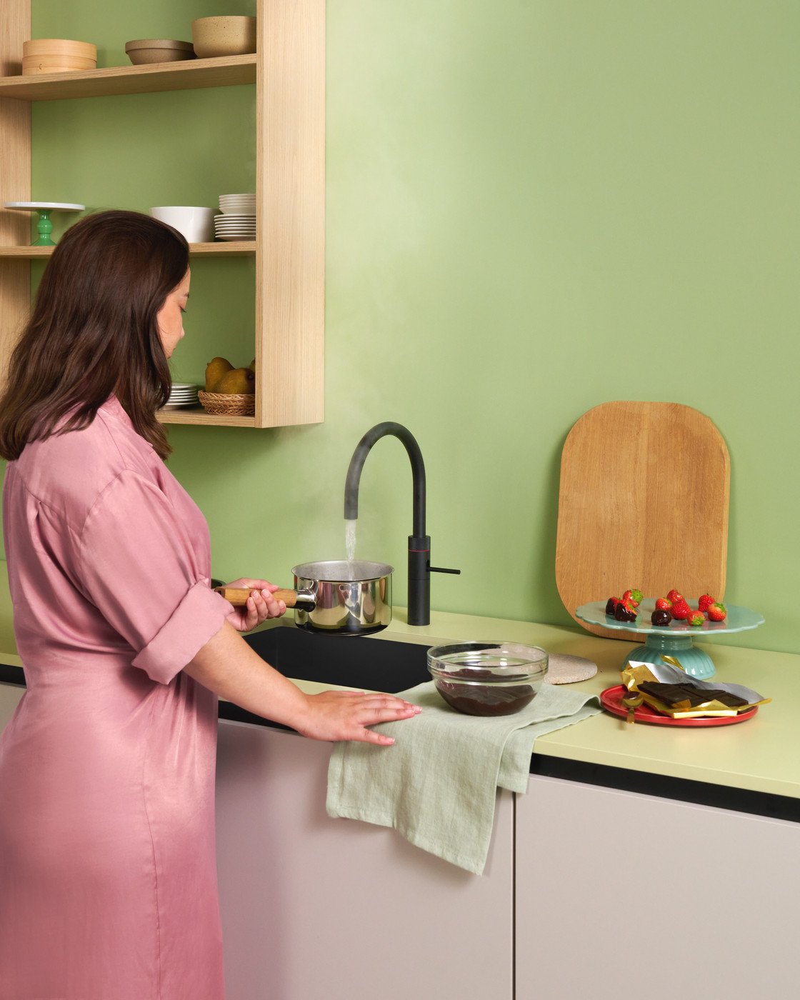 Quooker PRO3 + Fusion Round Zwart Kokendwaterkraan - Quooker kranen | afbeelding 2 van 7