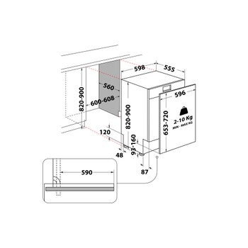 Whirlpool W2I HKD526 A Vaatwasser Inbouw 60 cm - Whirlpool apparatuur | afbeelding 9 van 10